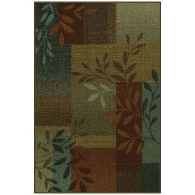 #ad Traditional Leaf Block Multicolor Print Indoor Accent Rug 2#x27;6quot;x3#x27;10quot;#x27; $15.08