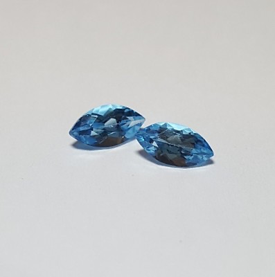 #ad Marquise shaped blue topaz. Set of 2 marquise shaped 6x3mm blue topaz. $12.99