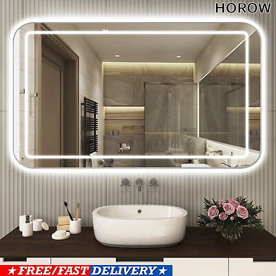#ad LED Bathroom Lighted Mirror with Anti fog Dimmable Vanity Touch 4 Size $123.99