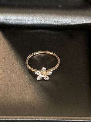 #ad Flower Daisy Sterling 925 Gold Plated Sterling Size 6.5 $20.00