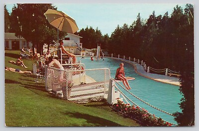 #ad Grand Hotel Swimming Pool Mackinac Island Michigan Vintage Postcard $4.75