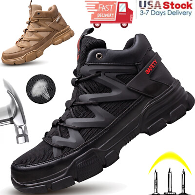 #ad Men Safety Work Shoes Sneakers Indestructible Plastic Toe Safety Shoes US Size $45.07