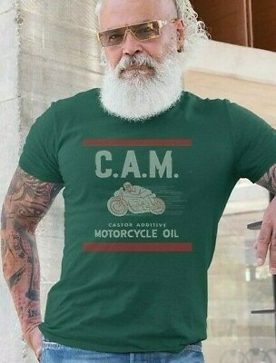 #ad ON SALE: Cool Vintage C.A.M. Motorcycle Oil Can Silk Screened Graphic T Shirt $19.95