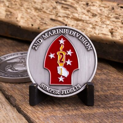 #ad 2nd Marine Division Challenge Coin $18.97