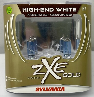 #ad Sylvania Silverstar zXe Gold H7 Headlight Bulb H7SZG.PB2 Two Lamps BRAND NEW $27.99