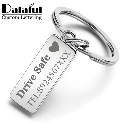#ad Custom Engraved Personalized Stainless Steel Name Couple Lovers Gift Customized $6.00
