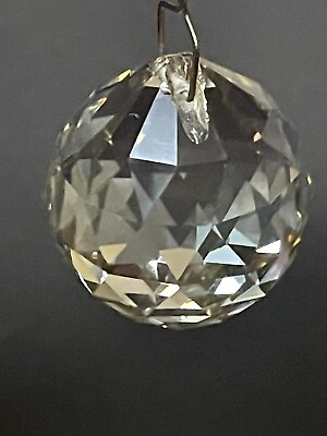 #ad #ad Glass Crystal Ball Round Faceted Chandelier Prism Heavy 1.5” Vintage $29.99