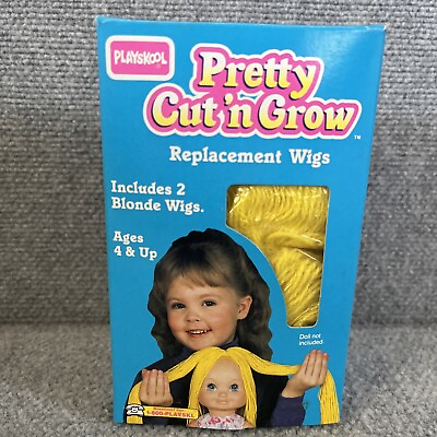 #ad Playskool Pretty Cut#x27;n Grow 2 Blonde Replacement Wigs Doll Hair Vintage 1990 $14.99