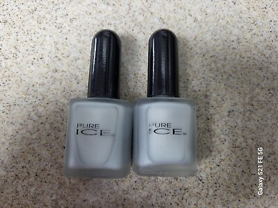 #ad 2 Pure Ice Nail Polish 610 Frosted Ice Chrome Beautiful New Without Boxes. $8.00