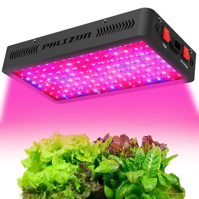 #ad Phlizon 600W LED Grow Light Panel Full Spectrum Lamp for Indoor Commercial 2x2ft $55.39