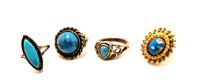 #ad Sterling Silver and Turquoise Rings Buyer#x27;s Choice Free Shipping $20.00