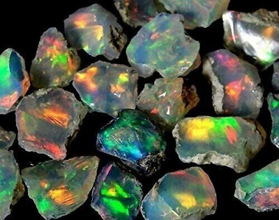 #ad Cut Grade Opal Rough Lot AAA Grade 10 Pieces Large Size Ethiopian Welo Opal Raw $110.00