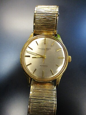 #ad Vintage 1966 18K IWC Schaffhausen 23j Automatic International Watch Co Swiss $1900.00