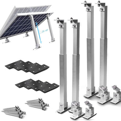 #ad Adjustable Solar Panel Tilt Mount Brackets Kit Ground Roof Boat Mounting System $59.98