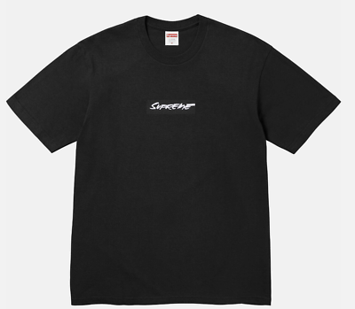 #ad Supreme Futura Box Logo Tee Shirt Black Size Large SS24 $69.99