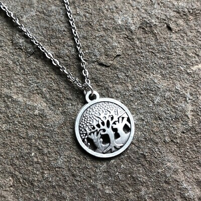 #ad 925 Sterling Silver Dark Forest Trees Pendant Handmade Exquisite Pendant $36.19