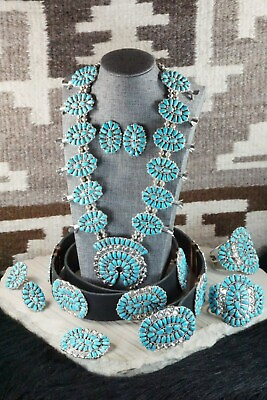 #ad Turquoise amp; Sterling Silver Squash Blossom Set Justina Wilson $14850.00