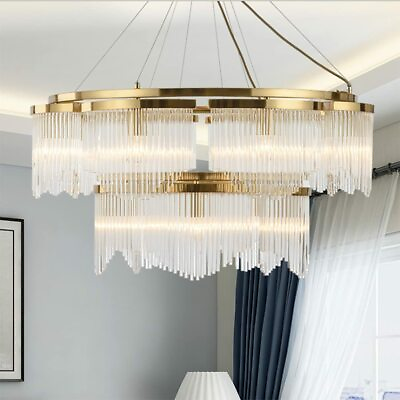 #ad Modern Crystal Chandelier Lighting Flush Mount LED Light Fixture Pendant Lamp $499.99