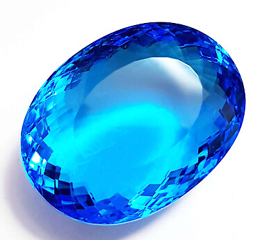 #ad 175 Ct Blue Aquamarine Topaz Loose Gemstone Oval Shape Large Size Gems $34.31