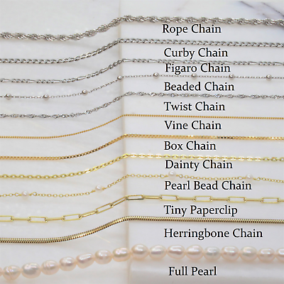 #ad 14K Gold Plated 925K Sterling Silver Chain Necklace For Women With Twelve Option $25.99