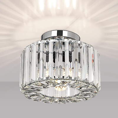 #ad #ad Semi Flush Mount Ceiling Light Fixture Crystal Hallway Light Mini Chandelier M $66.99