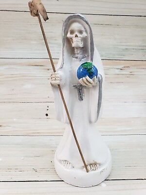 #ad Santa Muerte Blessed Color White 8quot; Fully Loade Love Money Care Protection $29.99