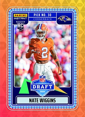 #ad 2024 Panini Instant NFL Nate Wiggins Draft Night SP Rookie Card **Pre Sell** $6.48