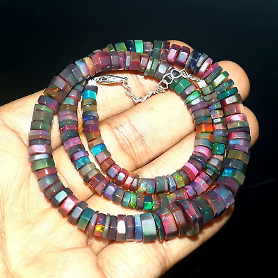 #ad Ethiopian Opal Beads Galaxy Opal real Opal Necklace Opal jewelry $142.74
