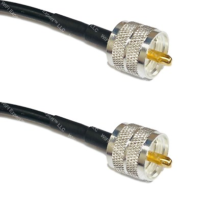 #ad TIMES® LMR240 LOW LOSS COAX RF CABLE UHF PL259 MALE TO UHF MALE RADIO USA LOT $128.33