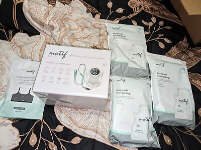 #ad motif duo double electric breast pumpX large pumping bra 300 milk storage bags $175.00