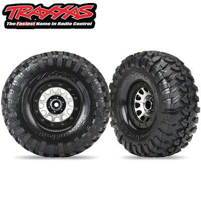 #ad Traxxas Tires Wheels Assembled Method 105 black chrome beadlock wheels TRX 4 $74.95
