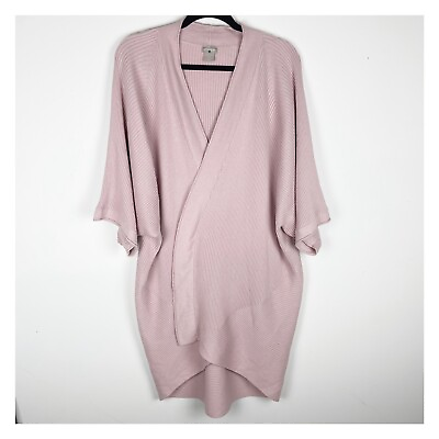 #ad Chicos Pink Blush Open Long Cardigan Sweater Soft Cozy Dolman Sleeve XXL $27.00