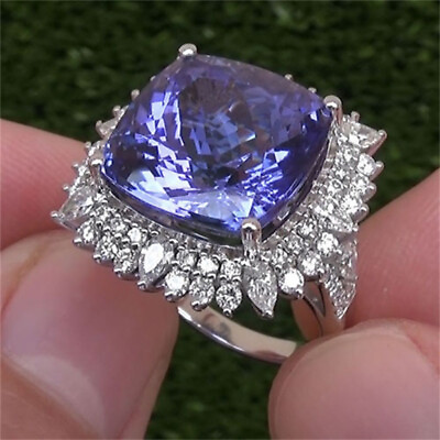 #ad 925 Silver Women Jewelry Zircon Ring Fashion Wedding Engagment Gift Sz 6 10 C $4.09