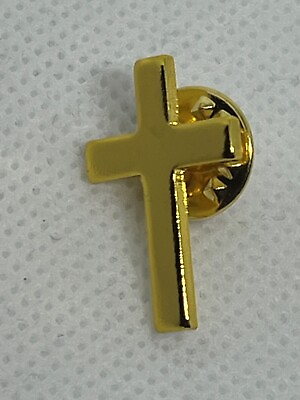 #ad Religious Christian Bible Scripture Cross Jewelry Enamel Cross Lapel Pin Gold $7.95