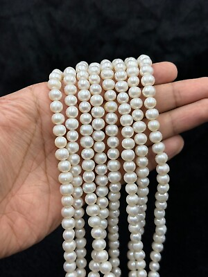 #ad 8mm Natural Good Quality Genuine Freshwater Pearls Strands For Jewelry Making $15.00