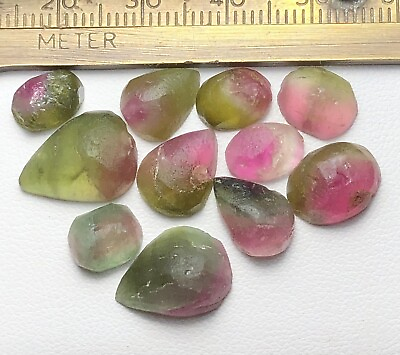 #ad 37.50 Crt 11 Piece Beautiful Natural Preformed Tourmaline From Afghanistan $15.99