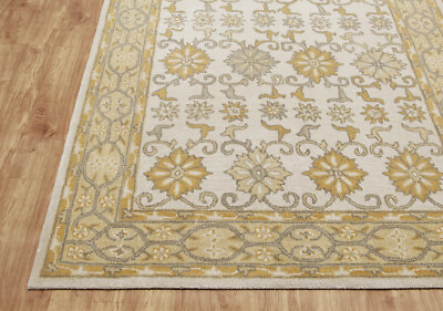 #ad Tabitha Gold Oriental Oushak Floral Hand Tufted 100% Wool Soft Area Rug Carpet $179.10