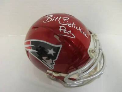 #ad Bill Belichick of the New England Patriots signed autographed mini football helm $295.20