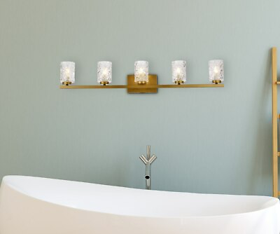 #ad Wall Sconce Glass Shades Vanity Dining Room Bedroom Bathroom 5 Light Fixture $365.20