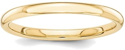 #ad 14K Yellow Gold Polished 2mm Band Ring $226.95