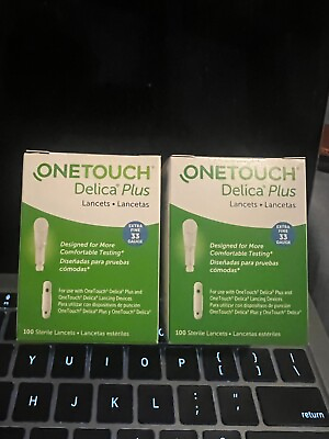 #ad 2 100 Count Boxes of One Touch Delica Plus 33G Lancets Extra Fine EXP 2 26 SAVE $12.77