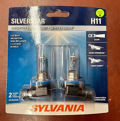 #ad Sylvania Silverstar H11 Pair Set High Performance Headlight 2 Bulbs NEW $24.99