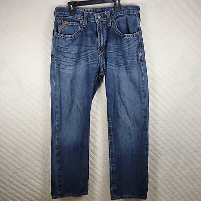 #ad Ariat Denim M2 Blue Jeans Traditional Relaxed Boot Cut Men’s Sz 32 x 30 Stain $32.88