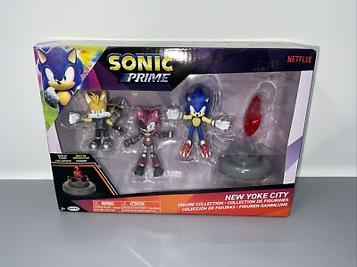 #ad SONIC Prime New Yoke City Figure Collection w Prism Shard Sonic Rose Tails 2023 $18.49