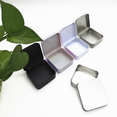 #ad Small Items Storage Box Mini Tin Box Square Tinplate Case Jewelry Case Fashion ☆ $1.49