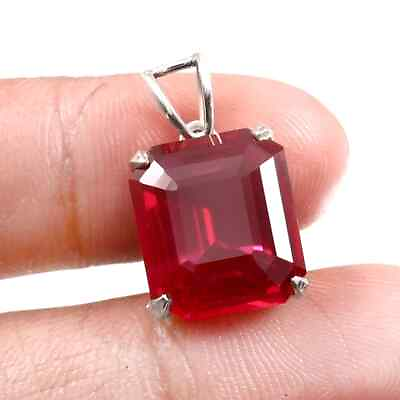#ad Natural Mozambique Ruby 925 Sterling Silver Pendant Engagement Anniversary Gifts $85.16