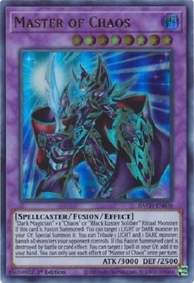 #ad *** MASTER OF CHAOS *** 1ST EDITION ULTRA RARE MINT NM BACH EN036 YUGIOH $3.95