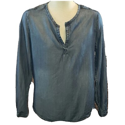 #ad CLOTH amp; STONE Chambray Top ANTHROPOLOGIE Size S $10.00