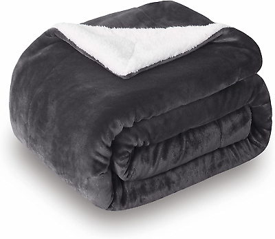#ad Sherpa Fleece Throw Blanket Reversible Super Soft Luxurious Plush Blank $28.93