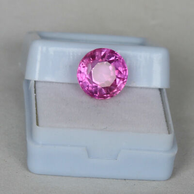 #ad Natural Ceylon Pink Sapphire 7.20 Ct. Round Cut Loose Gemstone for Birthday Gift $71.11